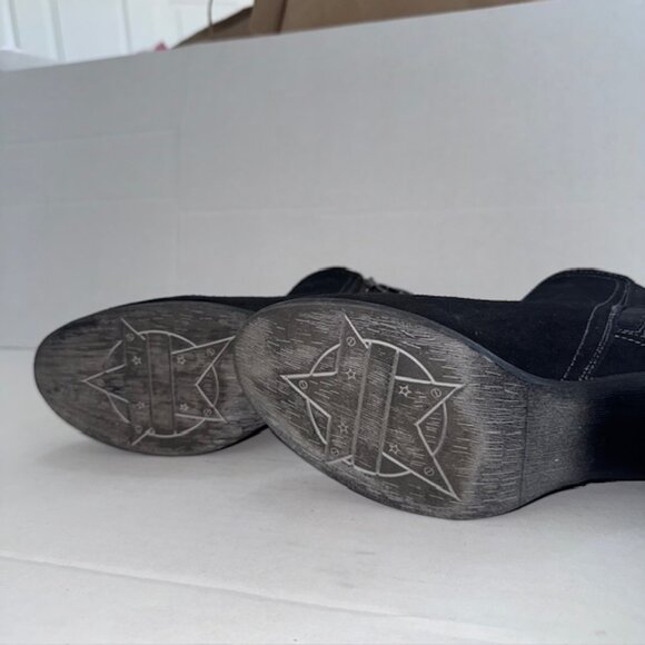 Skechers Women's Taxi Single Lady Boot Size 8.5 Black leather Block Heel Shoe - Picture 6 of 10